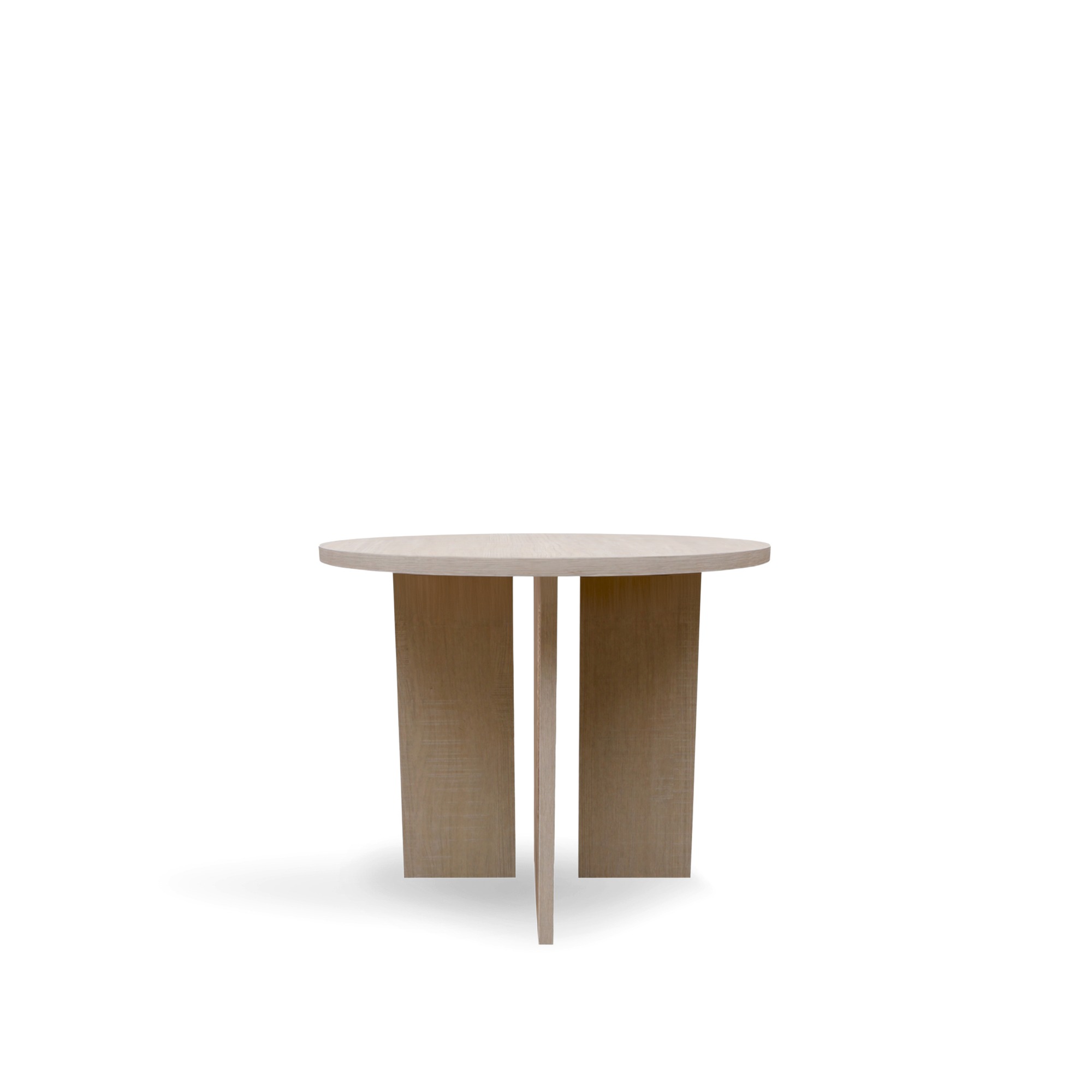 Tavolino 'Créme' Rotondo 55 cm - Bianco pigmentato