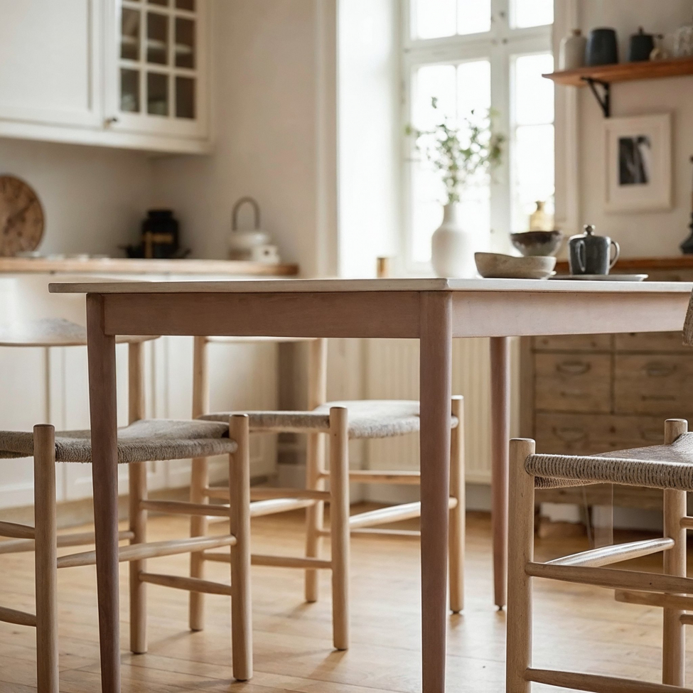 Tavolo da pranzo 'Fager' 135 cm - Bianco pigmentato