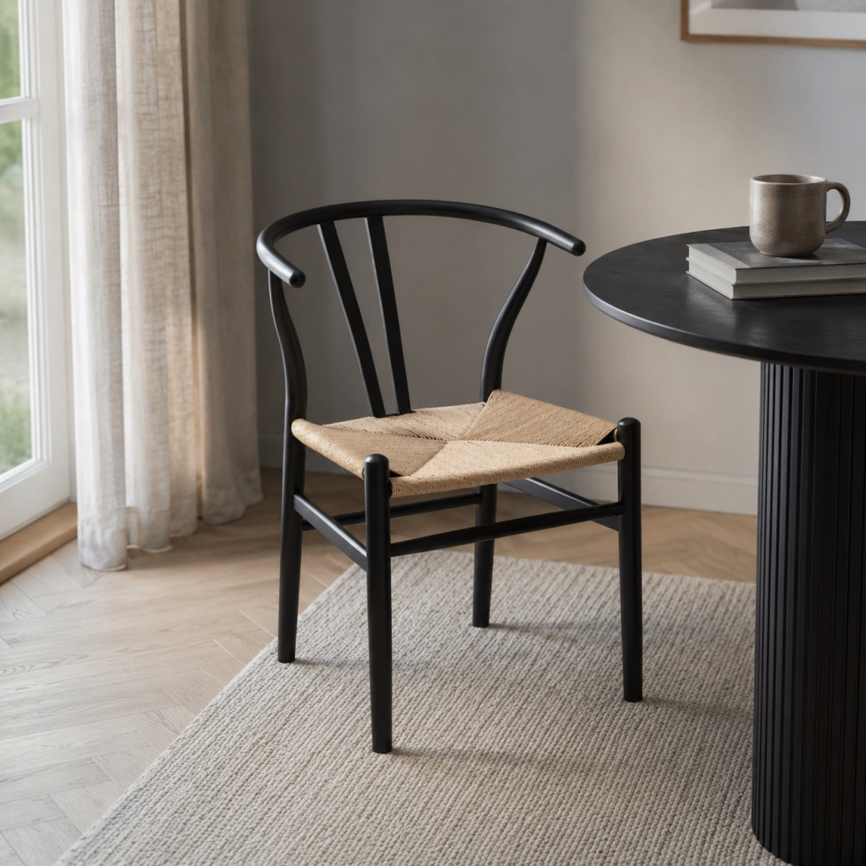 Sedia 'Alta' - Nero/Beige