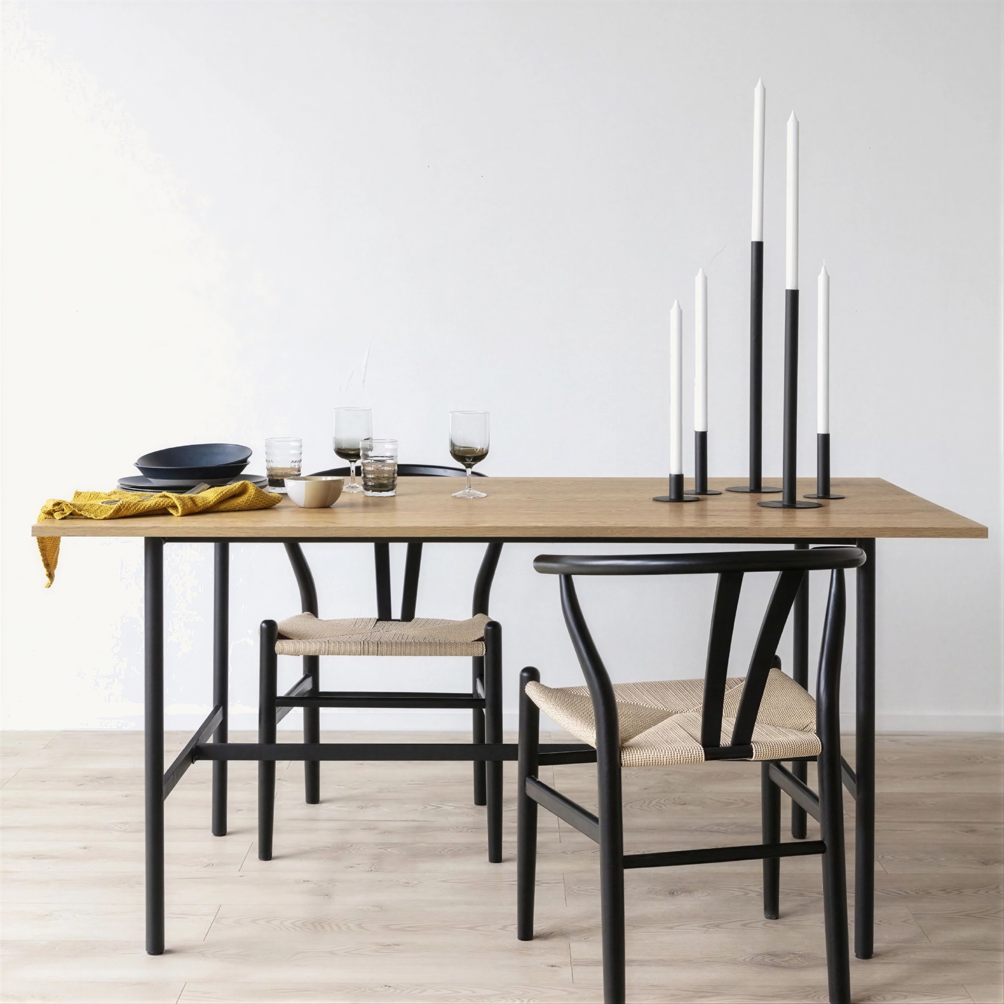 Sedia 'Alta' - Nero/Beige