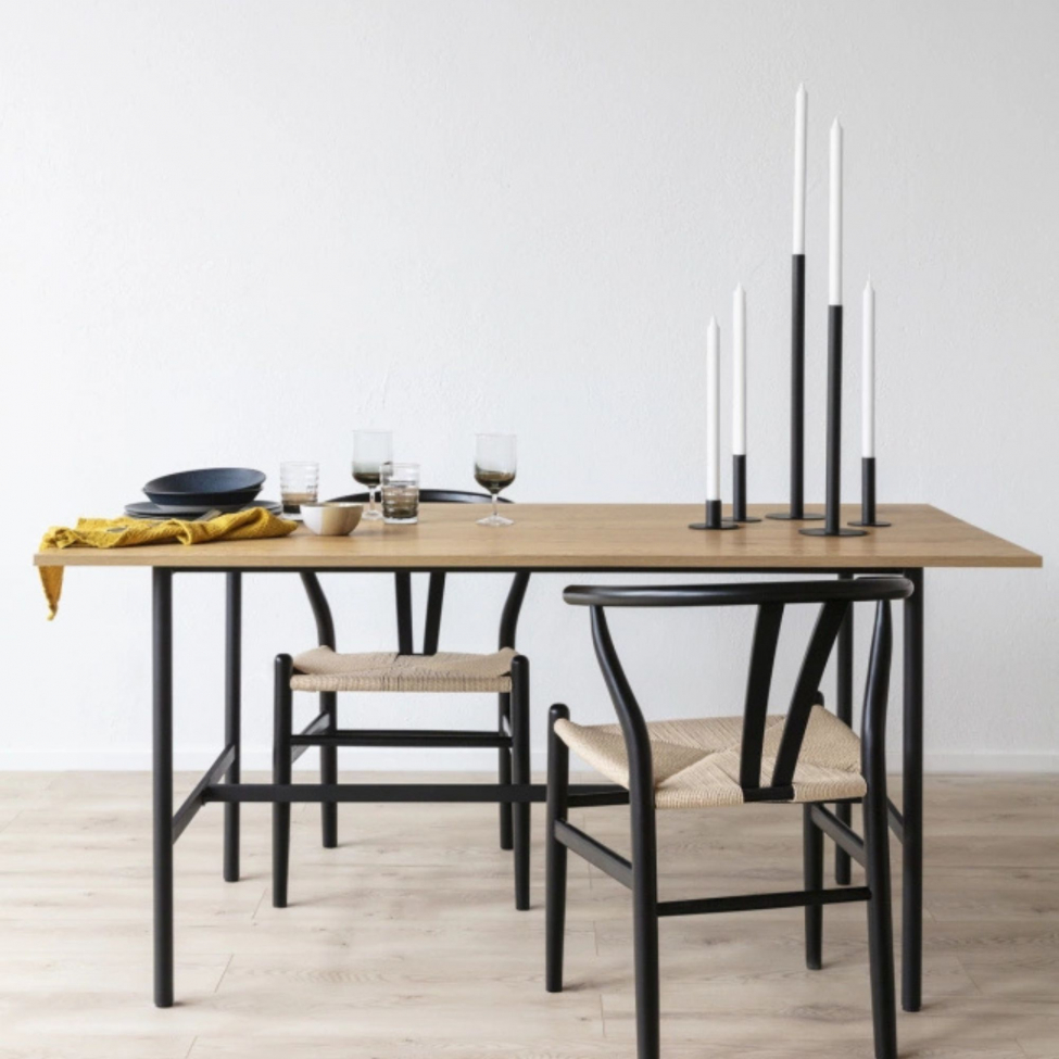 Sedia 'Alta' - Nero/Beige