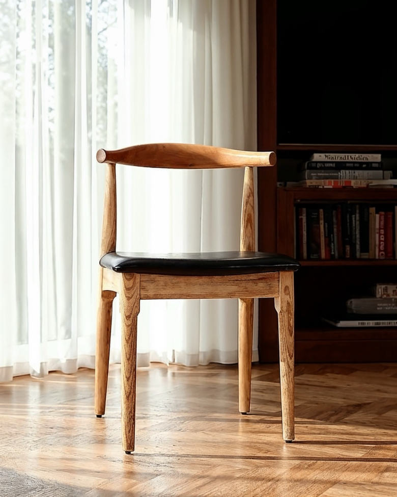 Sedia 'Fager' - Naturale/Nero