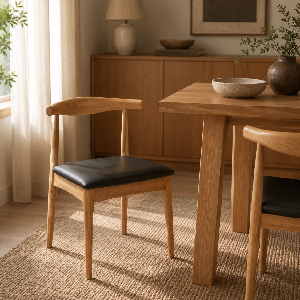 Sedia 'Fager' - Naturale/Nero