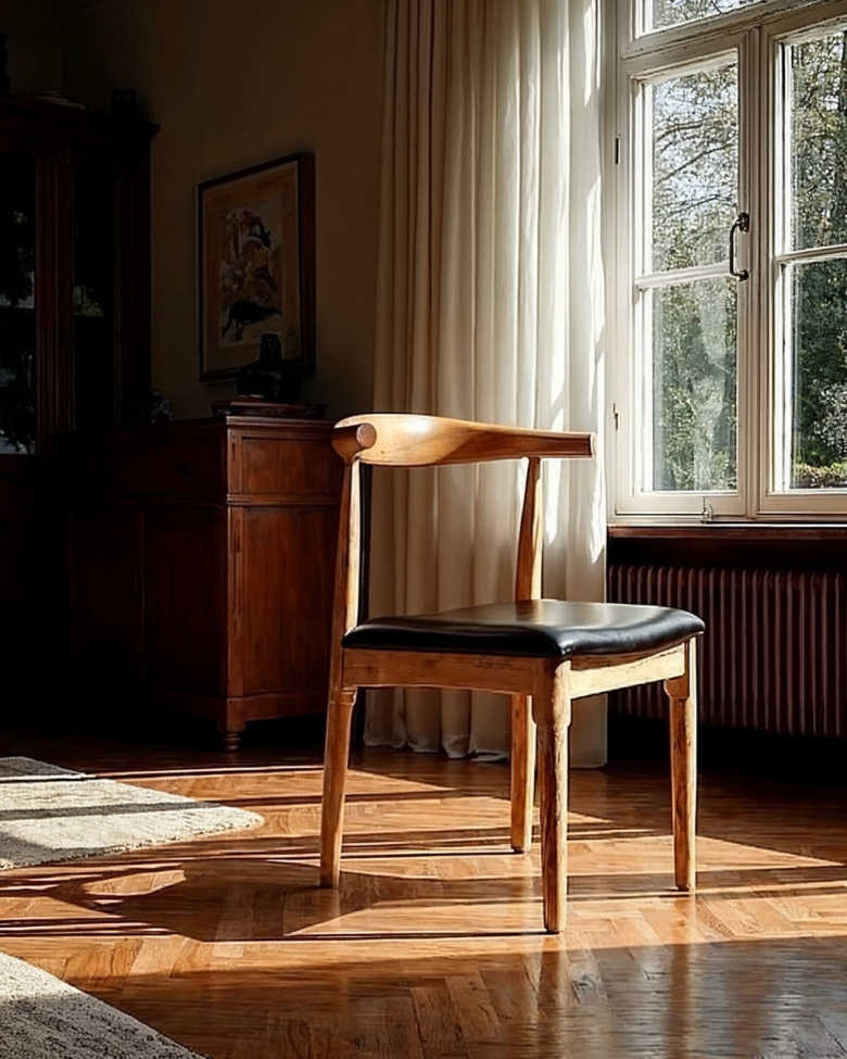 Sedia 'Fager' - Naturale/Nero