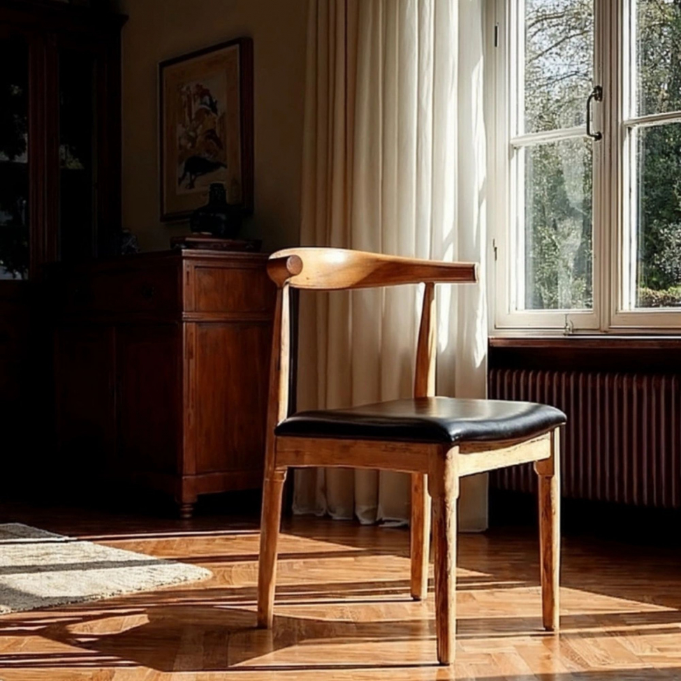 Sedia 'Fager' - Naturale/Nero