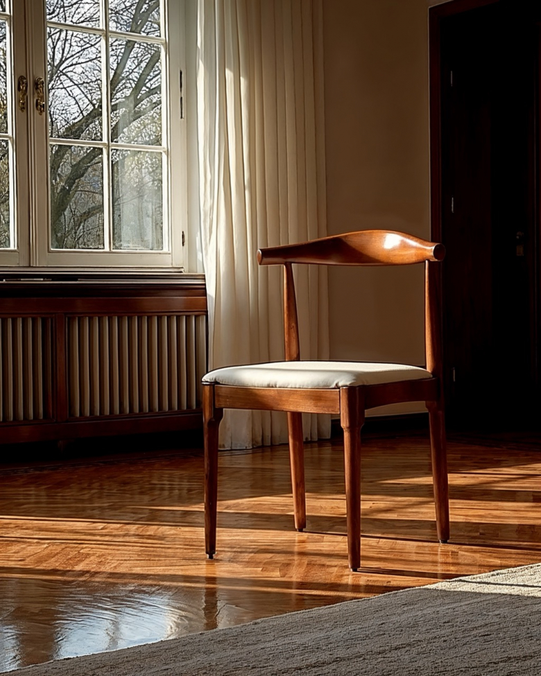 Sedia 'Fager' - Noce/Beige