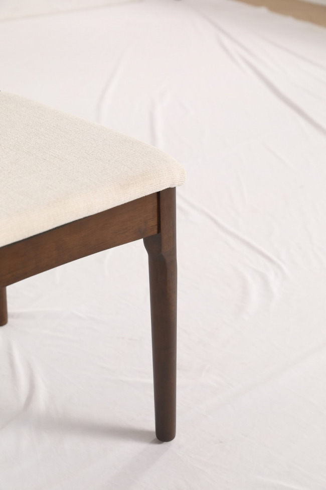 Sedia 'Fager' - Noce/Beige