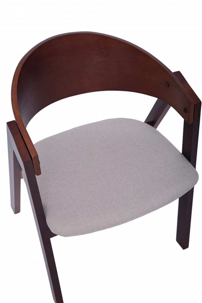 Sedia 'Voss' - Noce/Grigio