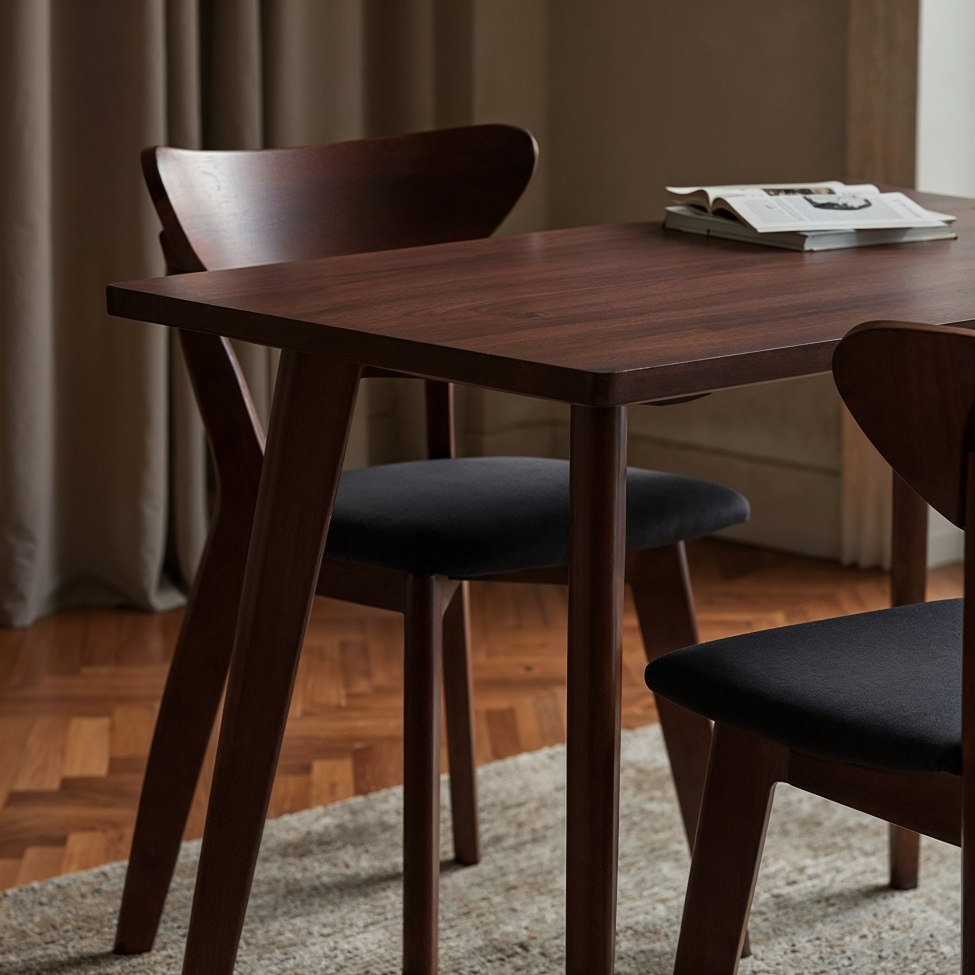 Sedia 'Sirdal' - Noce/Grigio scuro