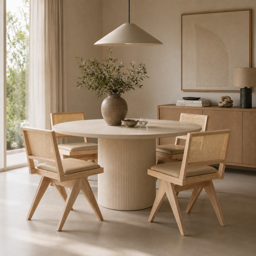 Sedia 'Jean' - Rovere sbiancato/Beige