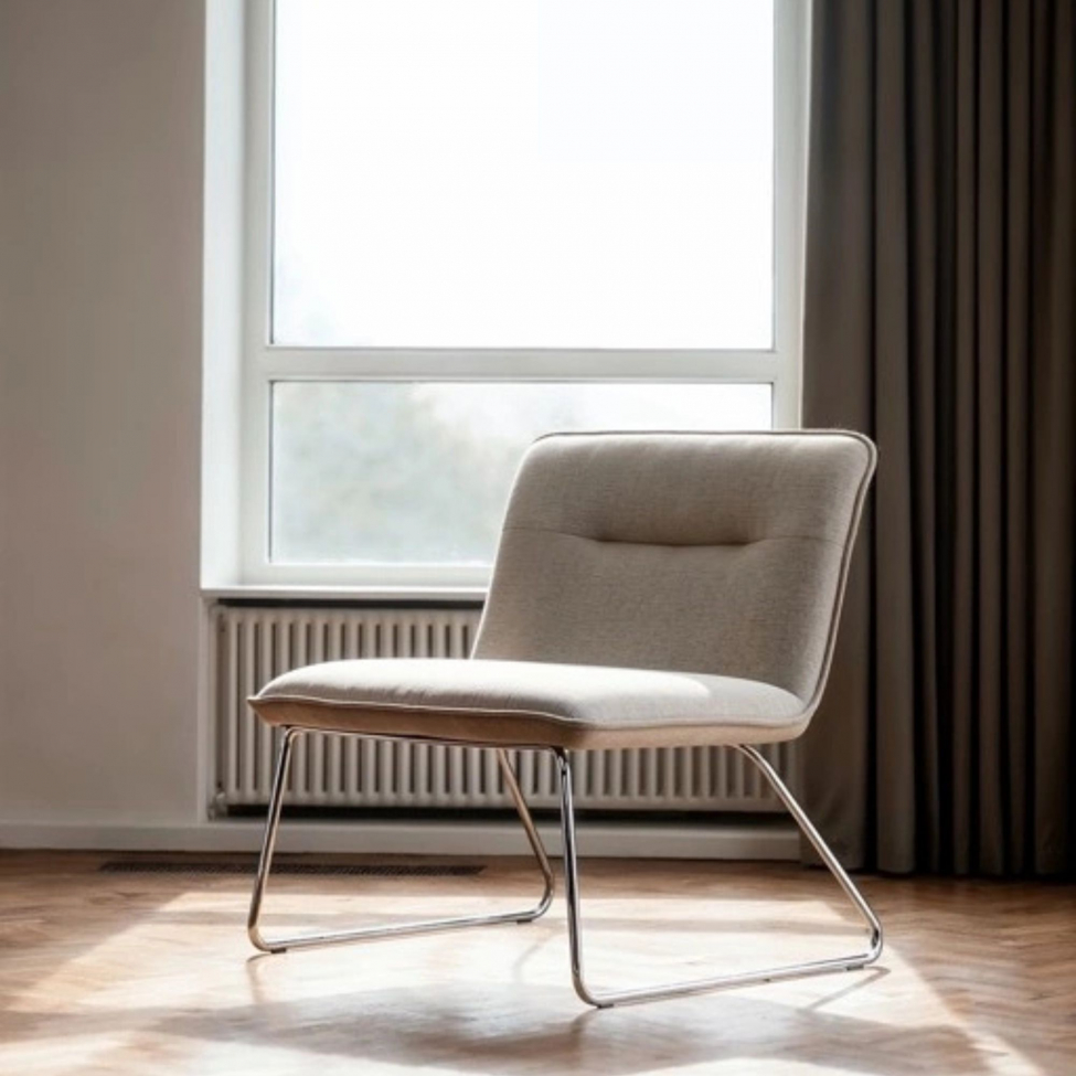 Poltrona 'Chelsea' - Grigio/metallo