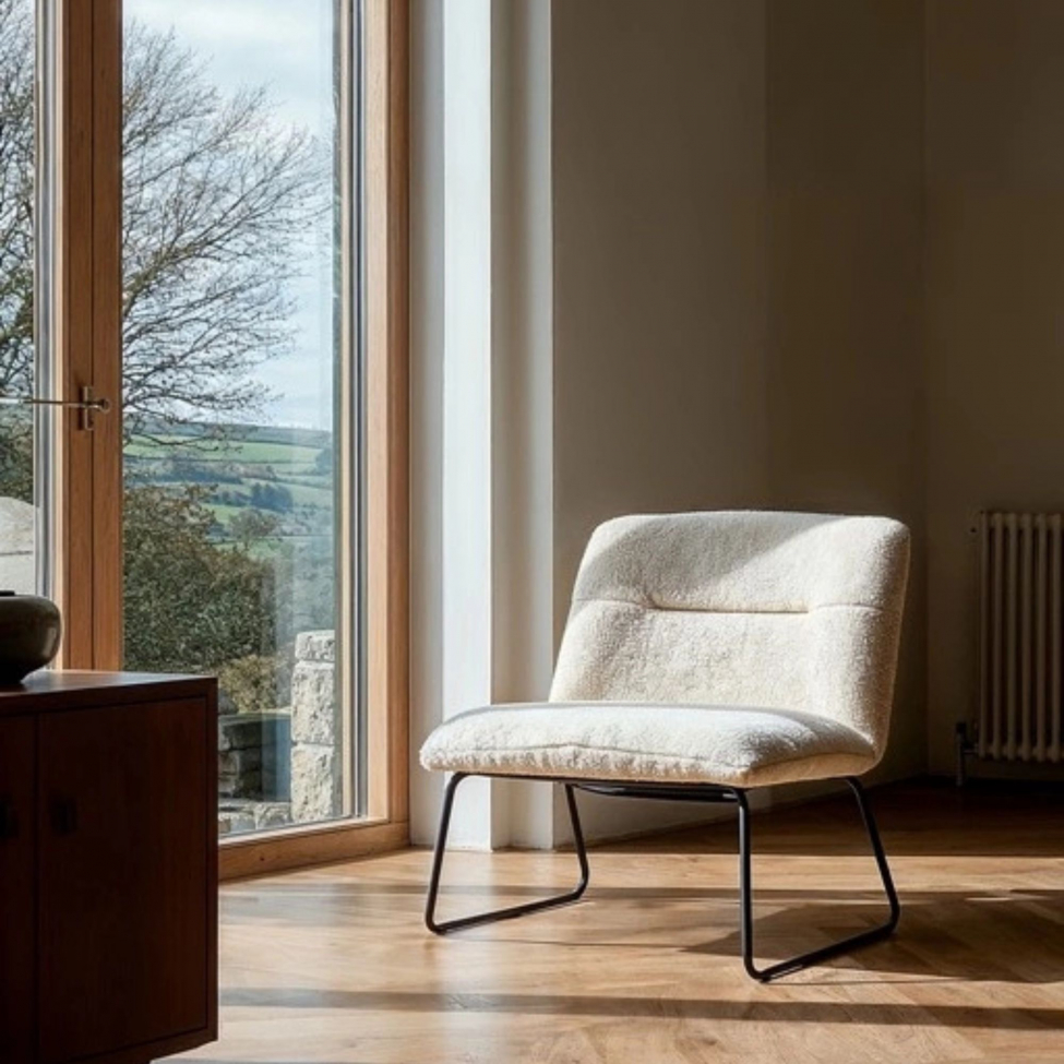 Poltrona 'Chelsea' - Bianco/Teddy