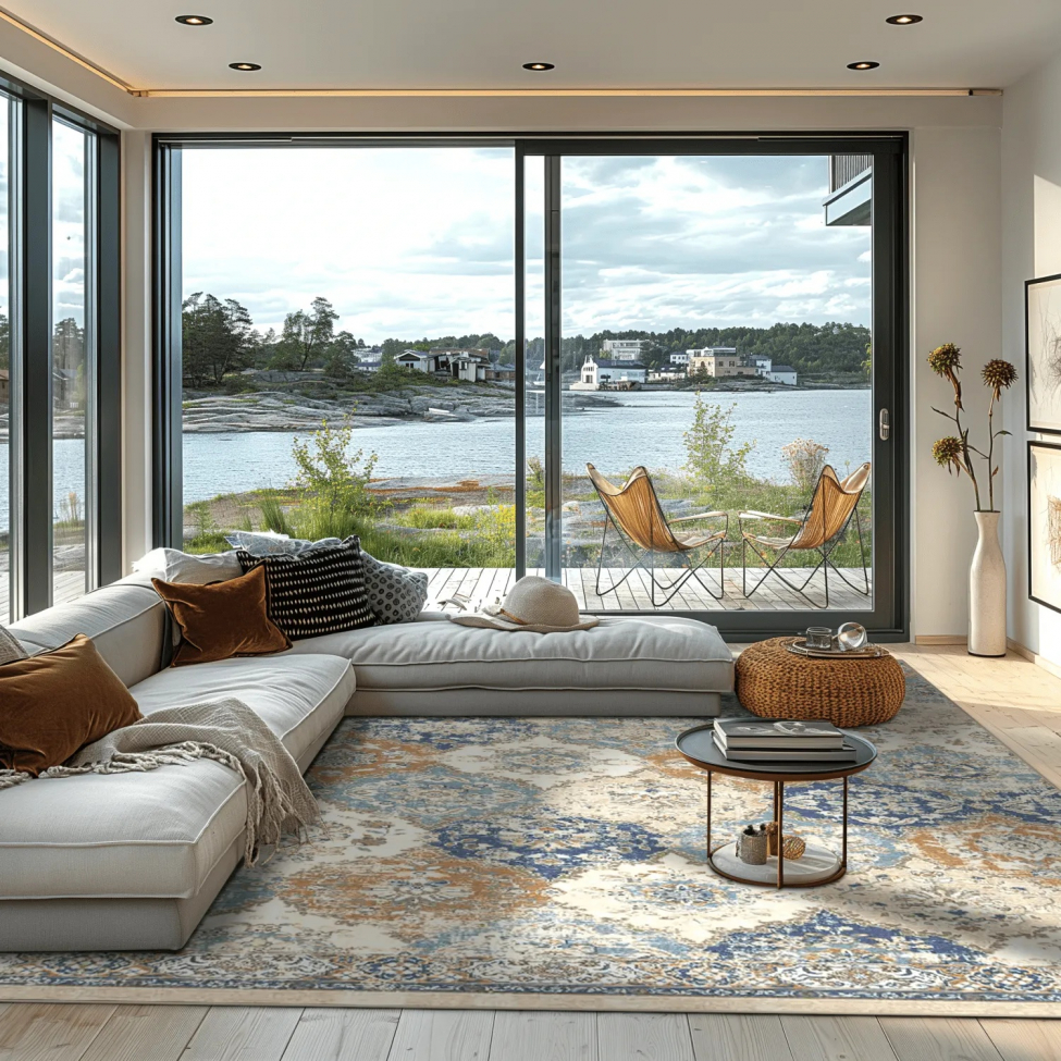 Tappeto Wilton 'Bohemia' 290x390cm - Blu/Multi