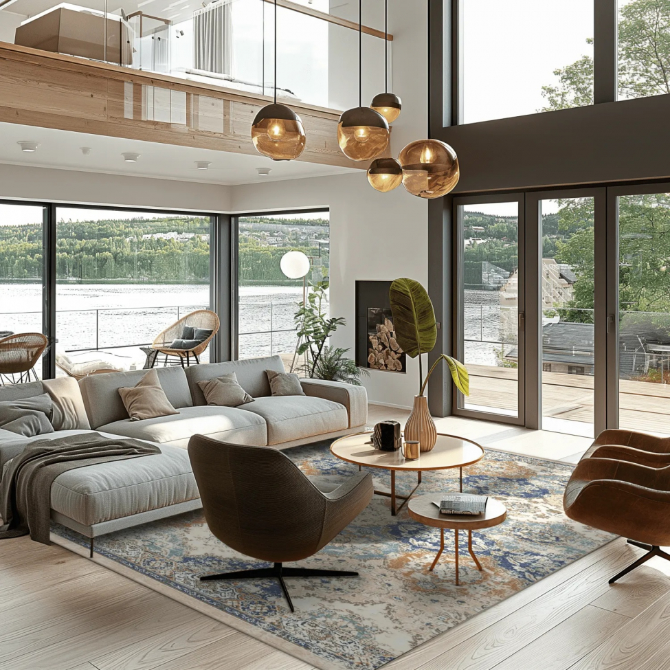 Tappeto Wilton 'Bohemia' 290x390cm - Blu/Multi