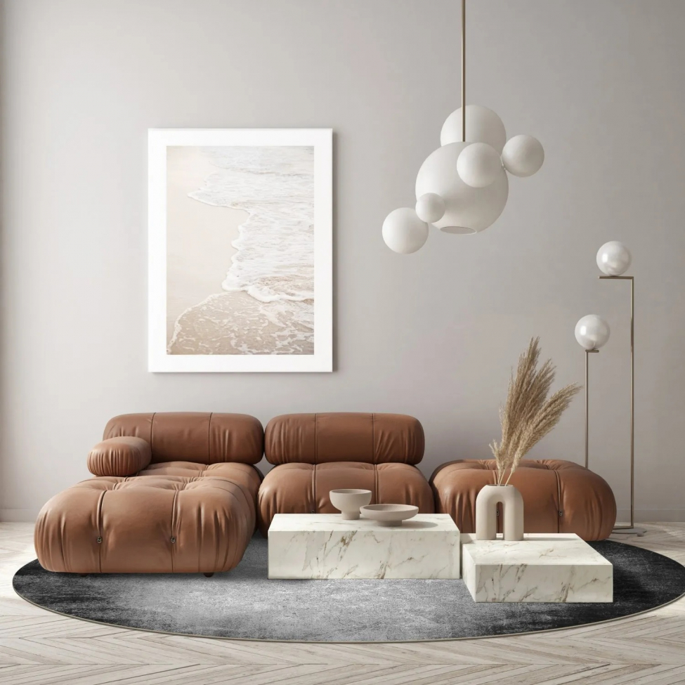 Tappeto rotondo 'Megara' 290cm - Grigio