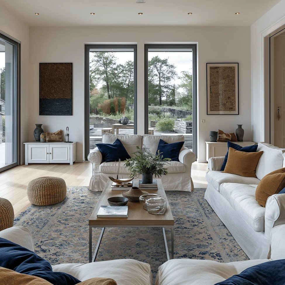 Tappeto Wilton 'Denizli' 240x240cm - Blu