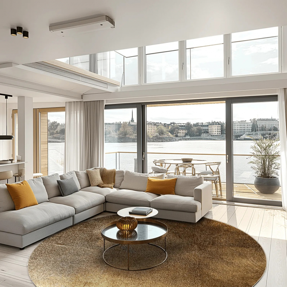 Tappeto rotondo 'Oristano' 120cm - Marrone