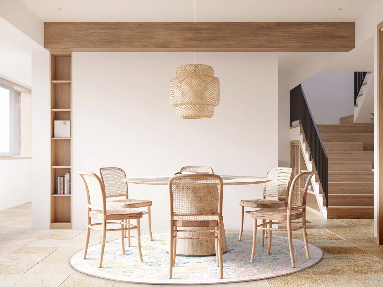 Tappeto rotondo 'Magnolia' 200cm - Rosa