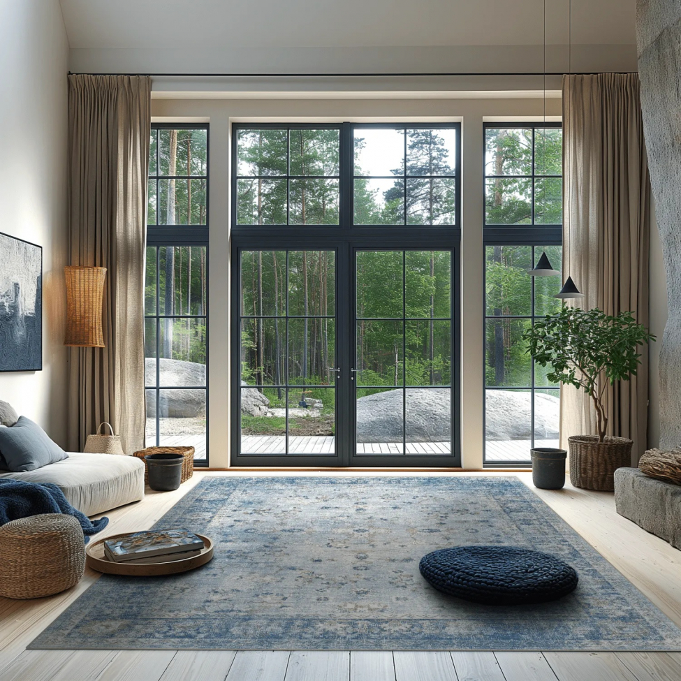 Tappeto Wilton 'Gombalia' 130x190cm - Blu chiaro