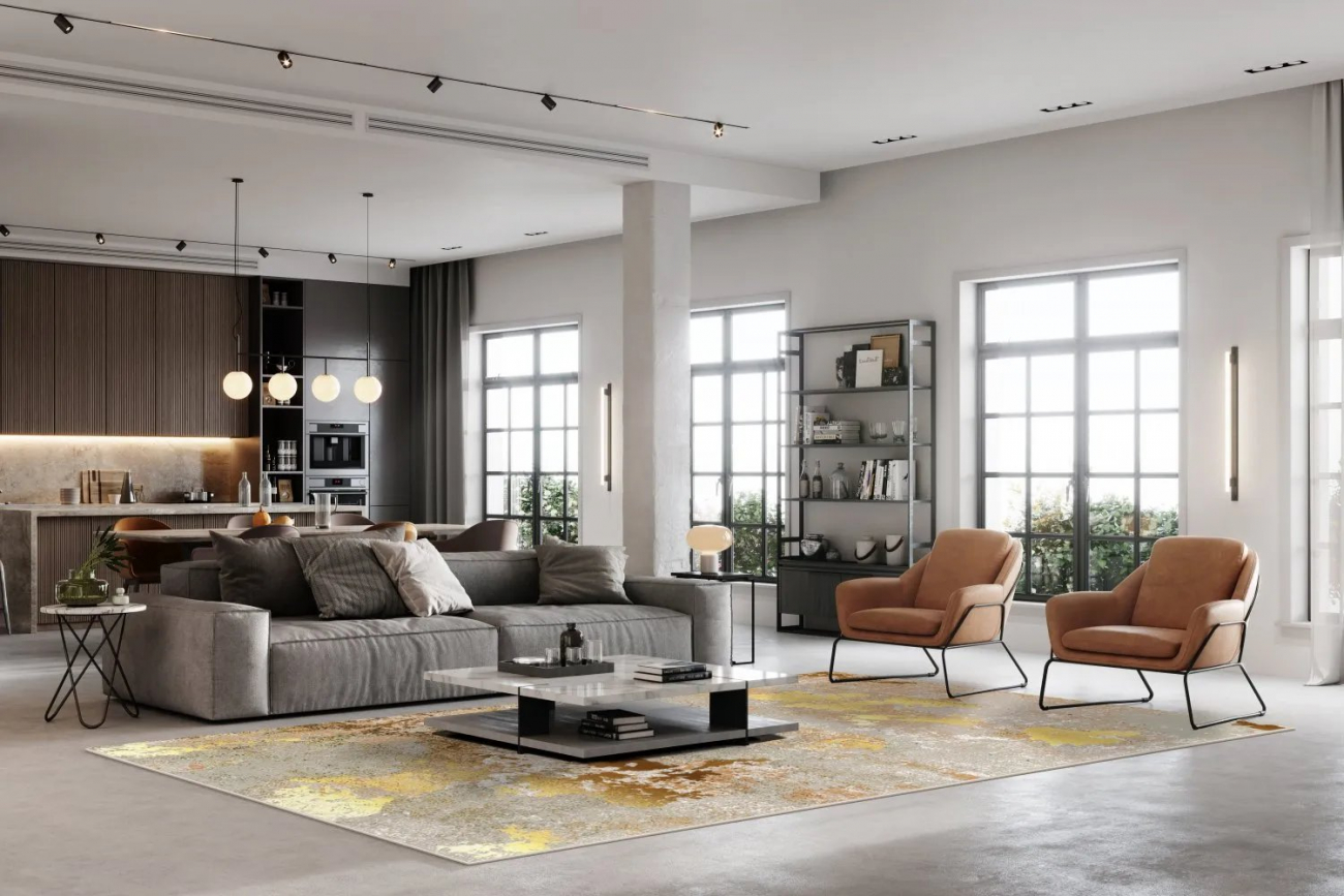 Tappeto Wilton 'Elena' 80x350cm - Beige/Oro