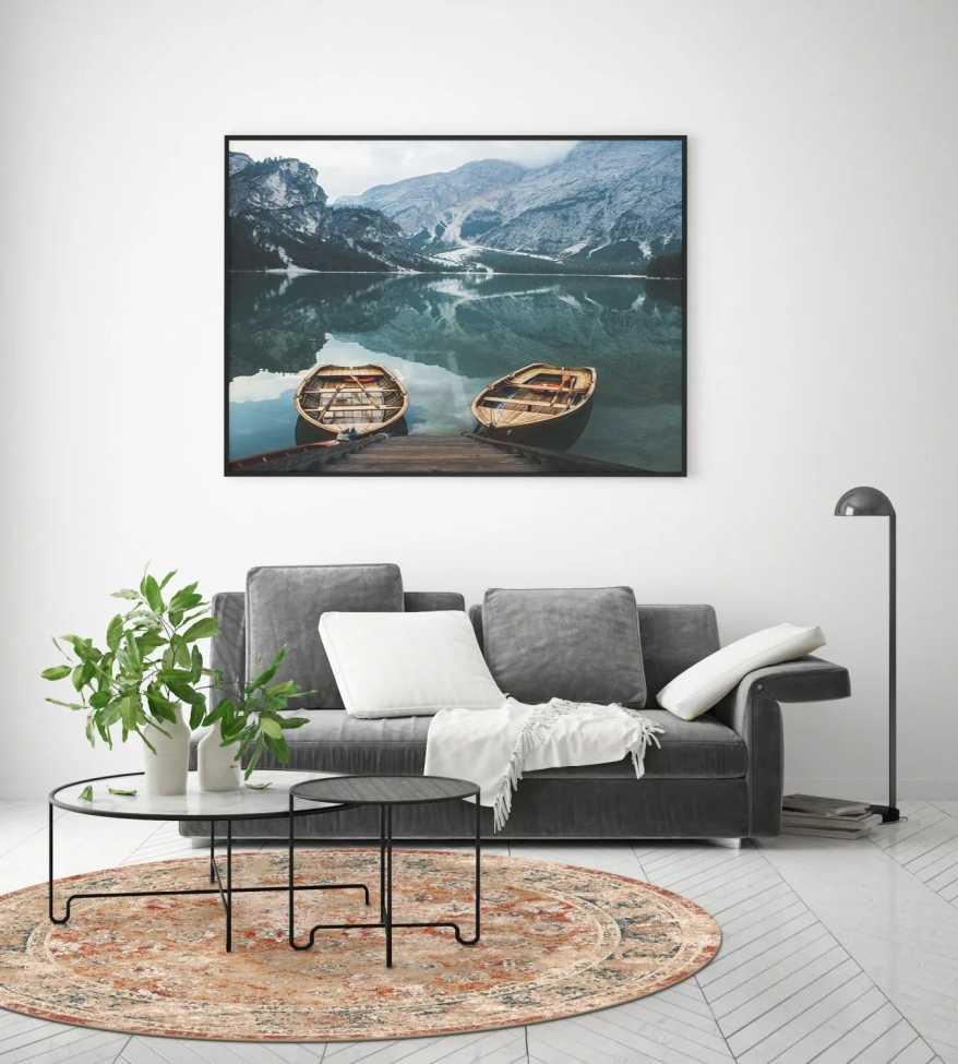 Tappeto rotondo 'Douz' 160cm - Rosso/Multi