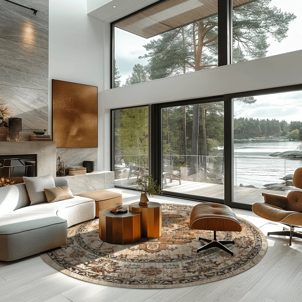 Tappeto rotondo 'Siliana' 160cm - Beige