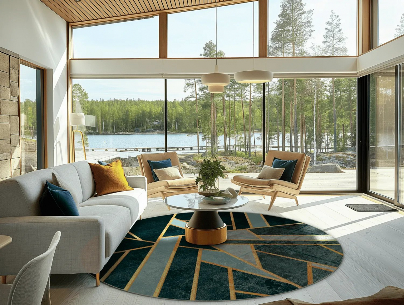 Tappeto rotondo 'Amasra' 240cm - Verde