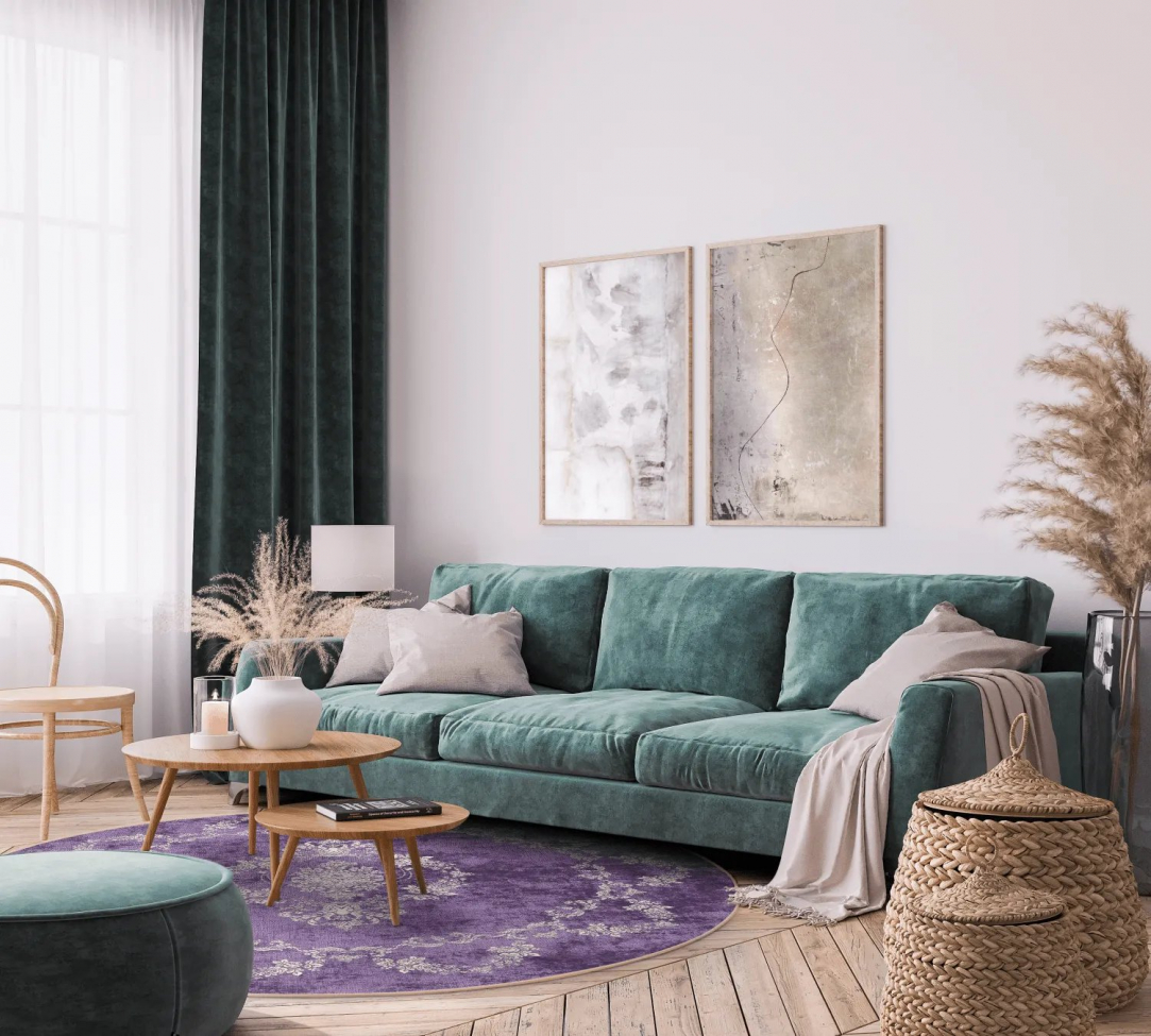 Tappeto rotondo 'Taknis' 240cm - Viola