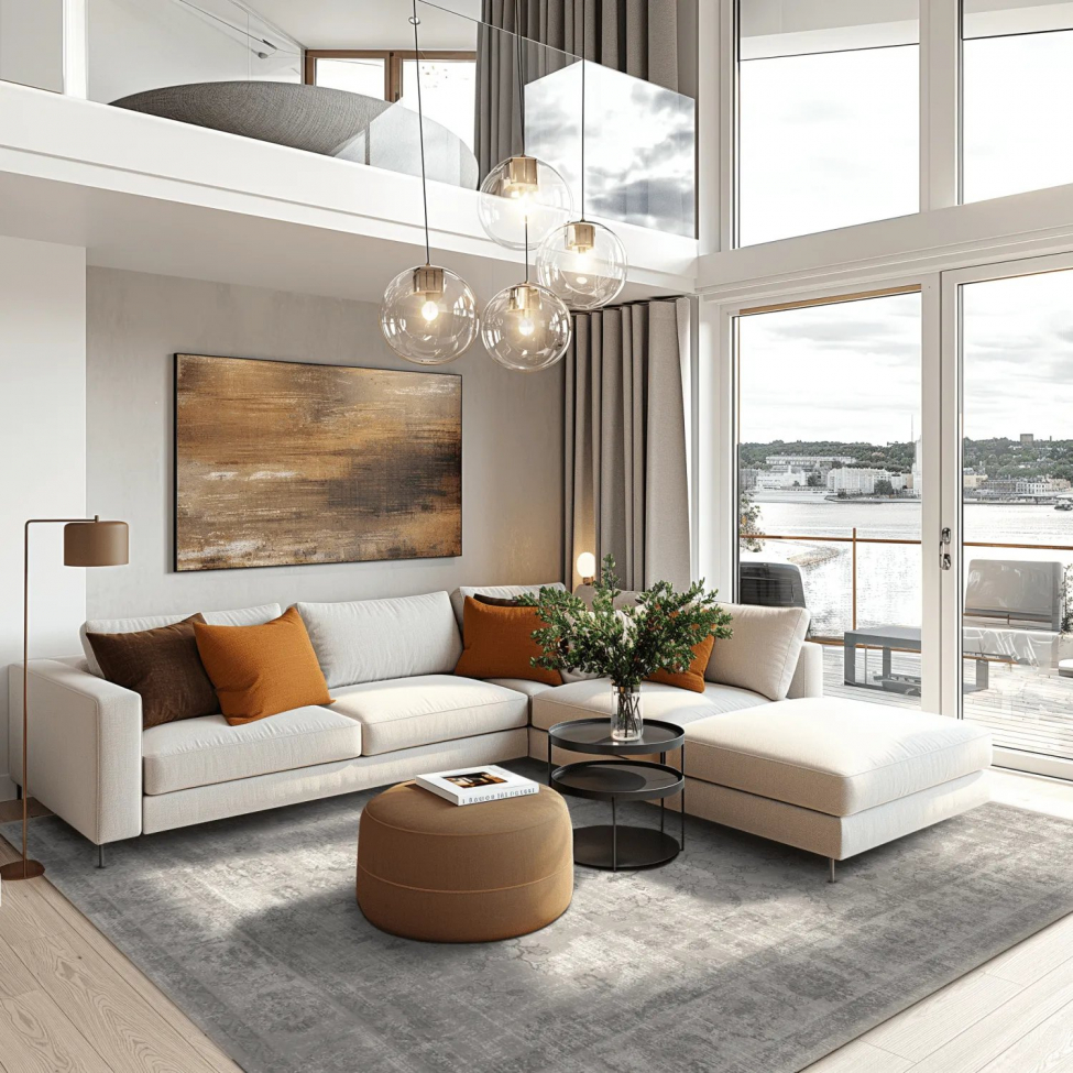 Tappeto rotondo 'Gombalia' 120cm - Grigio