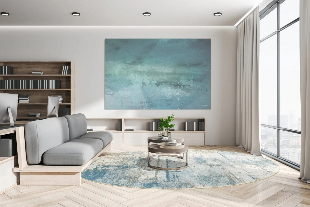 Tappeto rotondo 'Kebira' 160cm - Blu