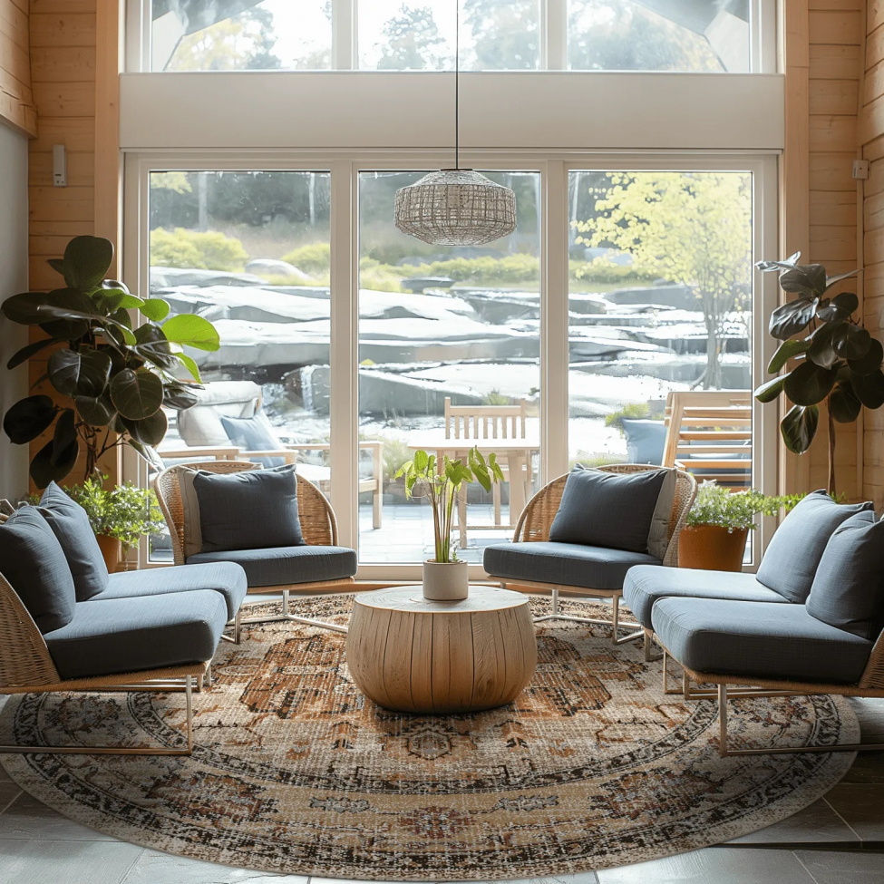 Tappeto rotondo 'Siliana' 240cm - Beige