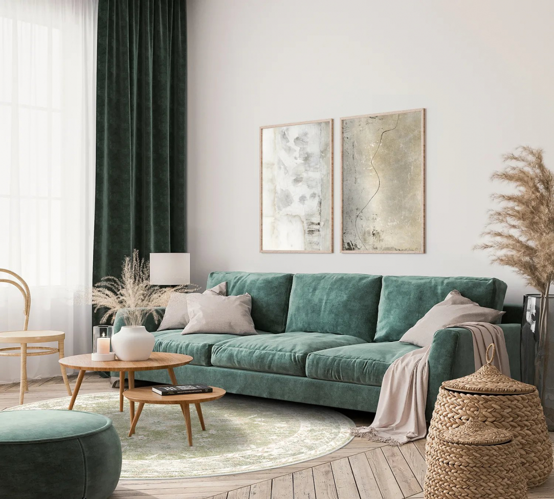 Tappeto rotondo 'Gombalia' 240cm - Verde chiaro