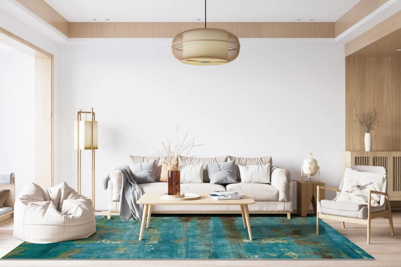 Tappeto Wilton 'Domont' 80x350cm - Turchese