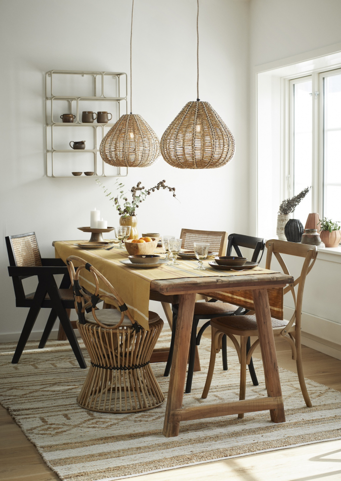 Sedia 'Rattan' - Nero