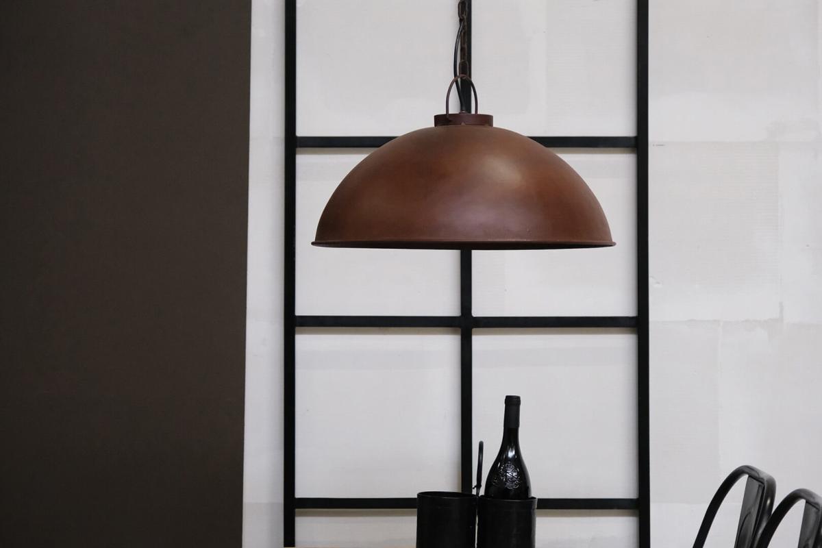 Lampada industriale vintage 'Thormann' - Finitura arrugginita