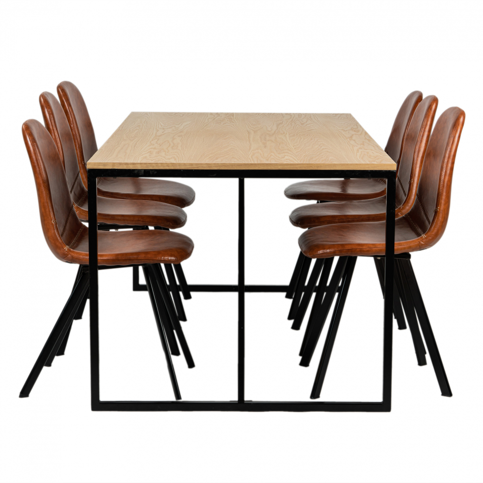 Gruppo pranzo 'Vega Carrie' - 1 Tavolo & 6 Sedie