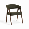 Sedia \'Alba\'- Noce/Verde