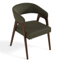 Sedia \'Alba\'- Noce/Verde