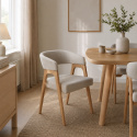 Sedia \'Alba\' - Naturale/Grigio