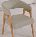 Sedia \'Alba\' - Naturale/Grigio