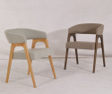Sedia \'Alba\' - Naturale/Grigio