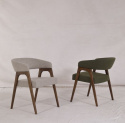 Sedia \'Alba\' - Noce/Greige