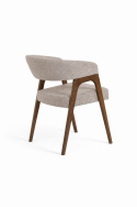 Sedia \'Alba\' - Noce/Greige