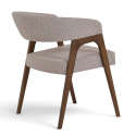 Sedia \'Alba\' - Noce/Greige