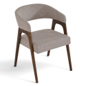 Sedia \'Alba\' - Noce/Greige