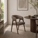 Sedia \'Alba\' - Noce/Marrone