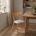 Sedia \'Saba\'- Quercia/Bianco