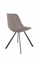 Sedia \'Franky\' - Velluto/Grigio