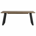 Tavolo da pranzo \'Melville\' 210x95cm - Marrone/Nero