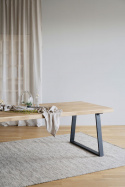 Tavolo da pranzo \'Brooklyn\' 170x95cm - Naturale/Nero